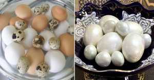Перламутровые яйца в пасхальной корзине и как добиться сияния